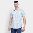 Men's Light Powder Blue Cotton Regular Collar Casual Shirt, Light Blue, small image number null