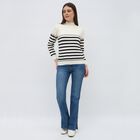 Women's Off-White High Neck Casual Pullover, ऑफ व्हाइट, small image number null