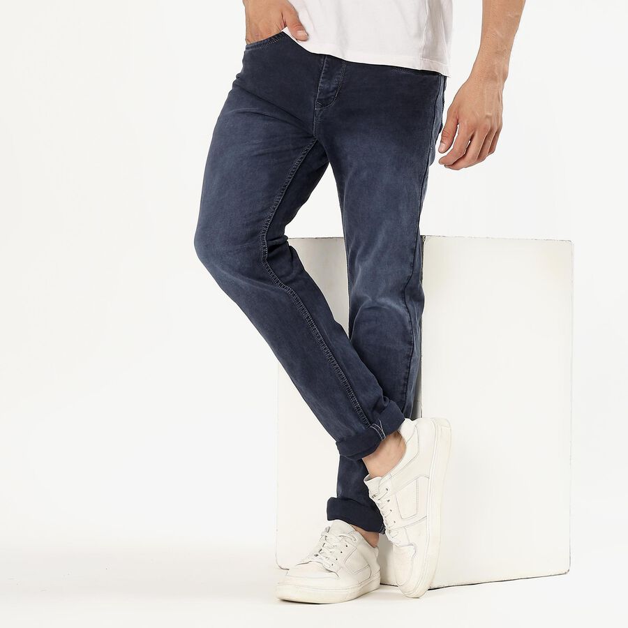 Women's Dark Indigo Slim Fit Five-Pocket Jeans, Dark Blue, large image number null