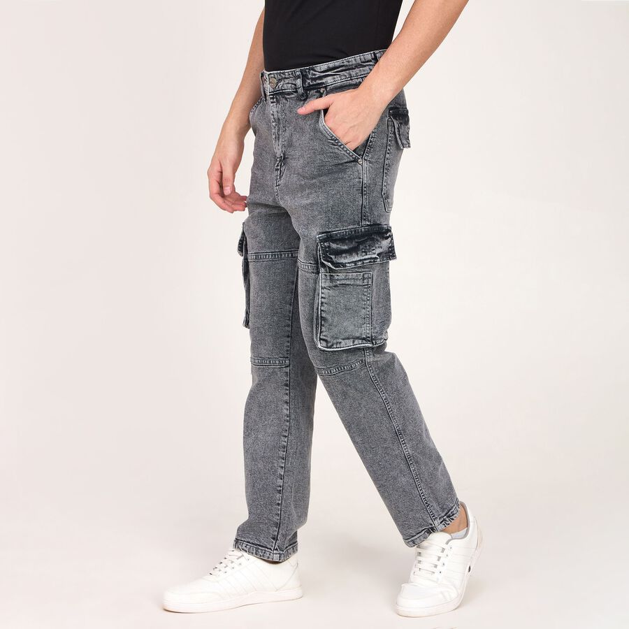 Men's 100% Cotton Skinny Jeans, Light Grey, large image number null