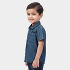 Boys' Blue Casual Shirt, Light Blue, small
