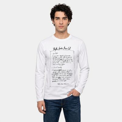 Men's White Crew Neck Regular T-Shirt