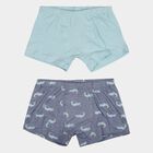 Boys' Blue Cotton Regular Fit Briefs, Mid Blue, small