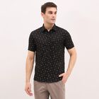 Men's 100% Cotton Regular Collar Casual Shirt, Black, small image number null