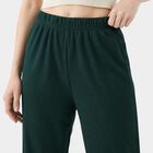 Ladies' Green Relaxed Fit Elastic Waist Harem Pants, Dark Green, small