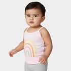Infants' Soft Baby Pink Cotton Round Neck Casual Vest, Lilac, small image number null