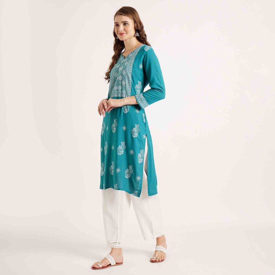 Printed Kurta, Mid Blue, large image number null