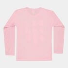 Girls Regular Round Neck Top, Light Pink, small image number null