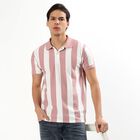 Men's Collared Half Sleeves T-Shirt, Pink, small image number null