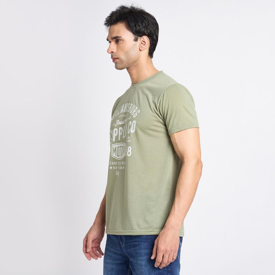 Men's Round Neck T-Shirt, हल्का हरा, large image number null