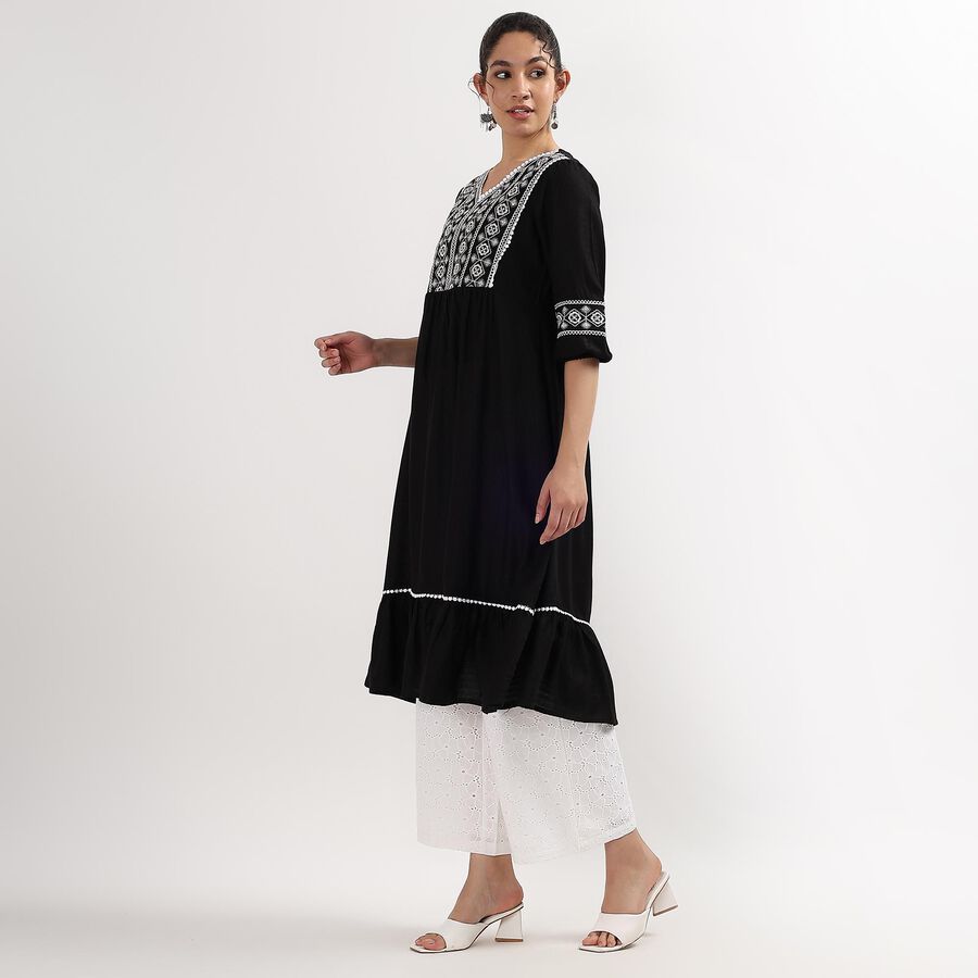 Ladies' Kurta , Black, large image number null