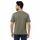 Men's Green Round Neck Regular T-Shirt, Light Green, small