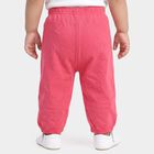 Infants Pink Jogger Embroidered Cotton Pyjama, गुलाबी, small