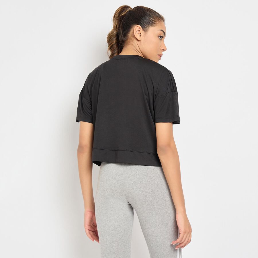 Ladies'  Crop  Top, Black, large image number null