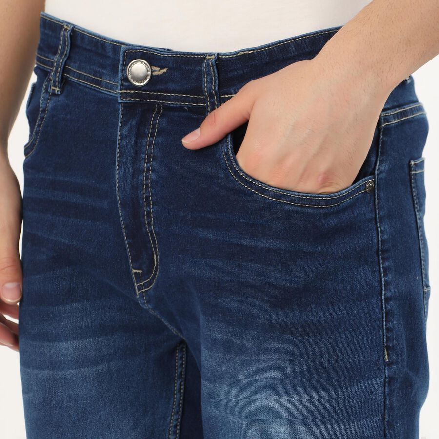 Men's Deep Indigo Slim Fit Jeans, Dark Blue, large image number null