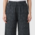 Women's Black Regular Fit Printed Palazzos, Black, small