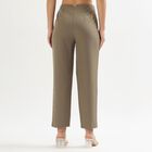 Women's Olive Green High-Rise Cigarette Trousers, Olive, small image number null