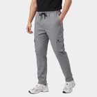 Men's Light Grey Jogger Fit Solid Track Pants, हल्का ग्रे, small