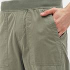 Men's Muted Olive Green Slim Fit Elastic Waist Casual Trousers, Light Green, small