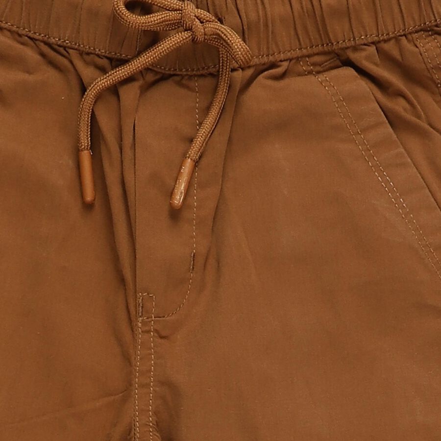 Boys' 100% Cotton Trouser, भूरा, large image number null