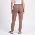 Women's Brown Straight Fit Heart Printed Pyjama, Brown, small
