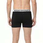 Men's Black Regular Fit Solid Trunks, काला, small