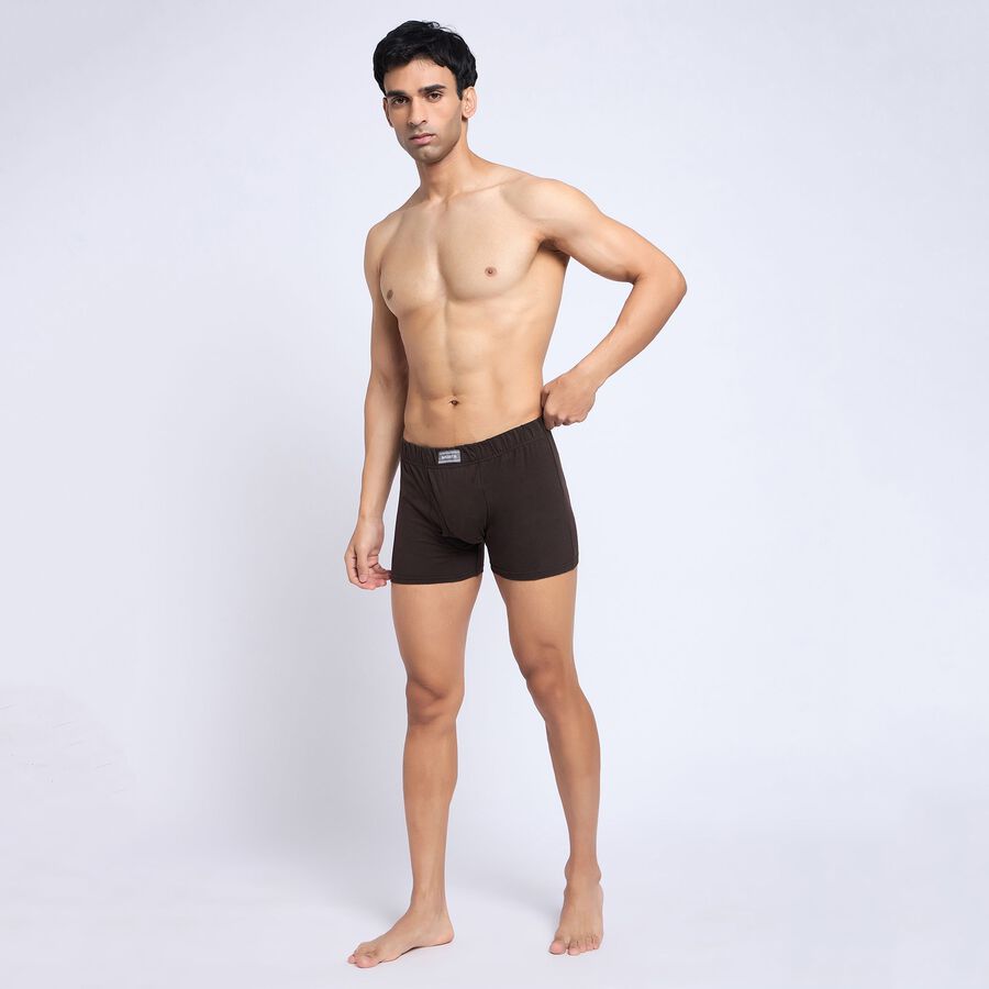 Men's 100% Cotton Trunks, भूरा, large image number null