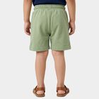 Boys' Green Cotton Blend Regular Fit Bermuda Shorts, हल्का हरा, small