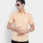 Cotton Solid Casual Shirt, Peach, small image number null