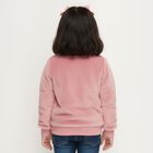 Girls Bright Pink Crew Neck Casual Sweatshirt, Pink, small image number null