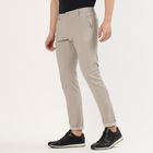 Men's Slim Fit Casual Trousers, Light Grey, small