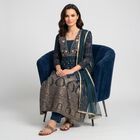 Women's Teal Embroidered Ethnic Set, Teal Blue, small