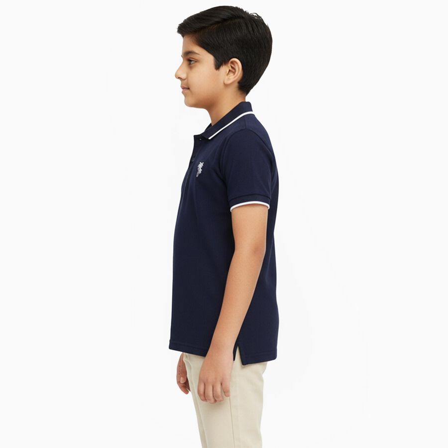 Boys' Half Sleeves T-Shirt, नेवी ब्लू, large image number null