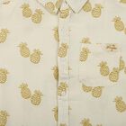Boys White Cotton Casual Shirt, White, small