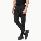 Men's Black Slim Fit Zipper Pocket Track Pants, काला, small