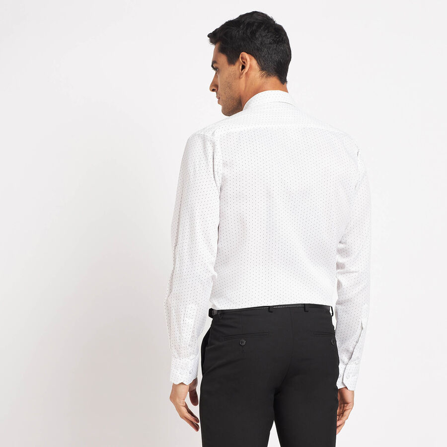 Printed Formal Shirt, White, large image number null