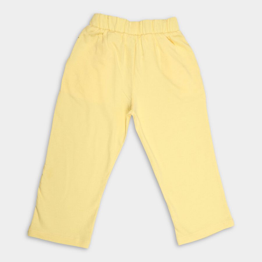Girl's 100% Cotton Pyjama, Yellow, large image number null