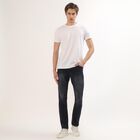 Men's Faded Black Slim Fit Jeans, Dark Blue, small