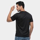 Men's Black Crew Neck Regular Drifit T-Shirt, काला, small