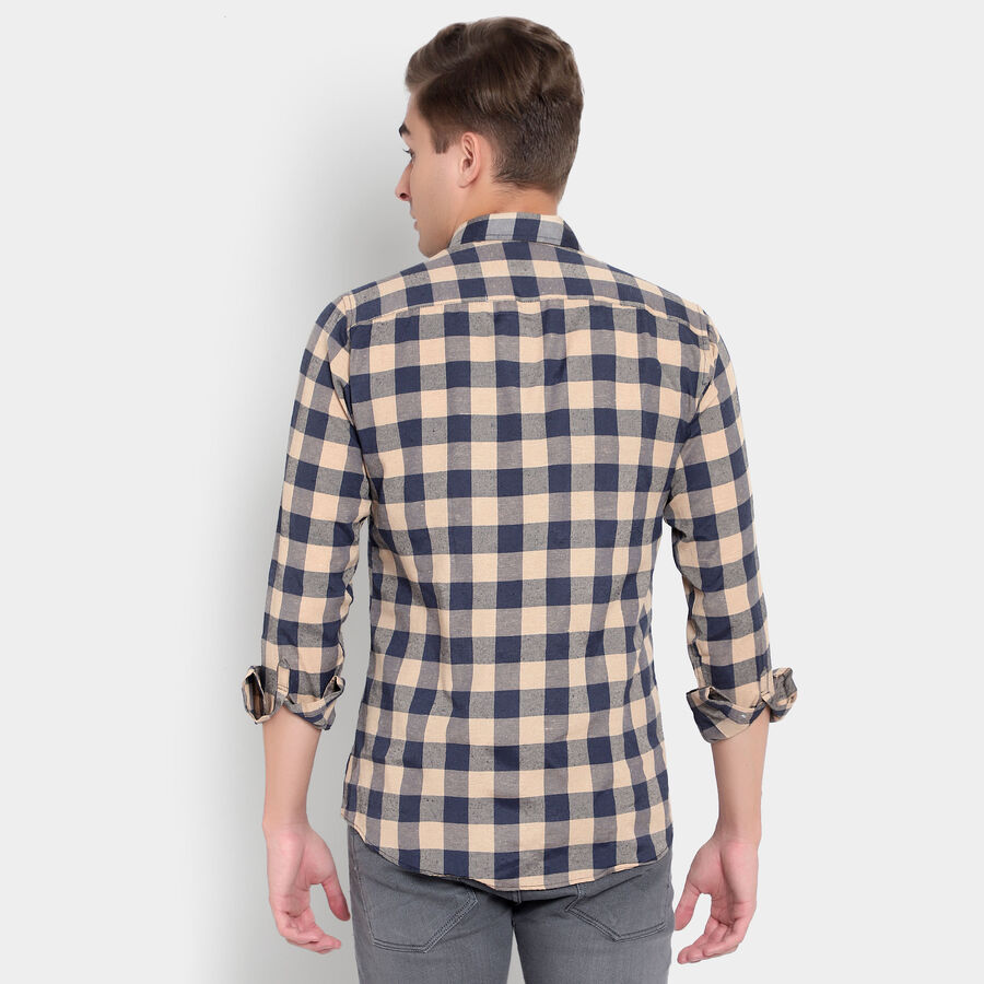 Checks Casual Shirt, Beige, large image number null