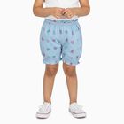Girls' Light Blue Regular Fit Printed Bloomers, Light Blue, small image number null