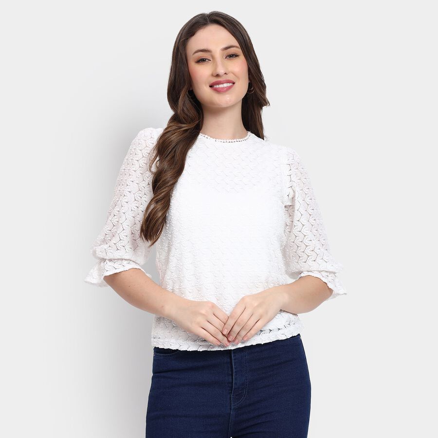 Ladies' Top, सफ़ेद, large image number null