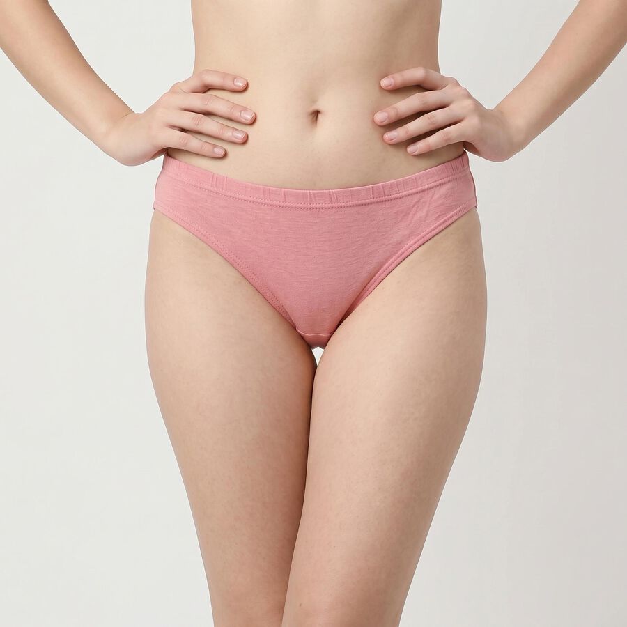 Women's Lilac Regular Fit Solid Panty, लाइलेक, large