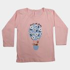 Infants Pink Cotton Round Neck Regular T-Shirt, गुलाबी, small