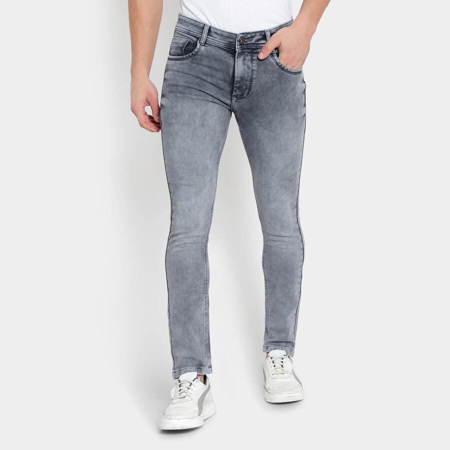 Overdyed 5 Pocket Skinny Jeans, Light Grey, large image number null