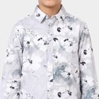 Boys Off White Cotton Floral Shirt, ऑफ व्हाइट, small