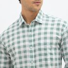 Men's Muted Olive Green Cotton Classic Casual Shirt, Olive, small image number null