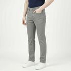 Men's Grey Slim Fit Classic Jeans, हल्का ग्रे, small