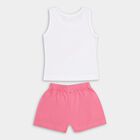 Infant Girls' 100% Cotton Short Set , गुलाबी, small