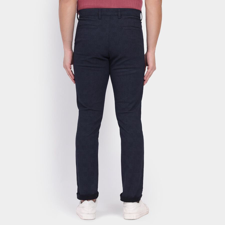 Men's Slim Fit Casual Trousers , नेवी ब्लू, large image number null